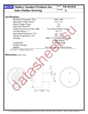 PB-2015PQ datasheet  